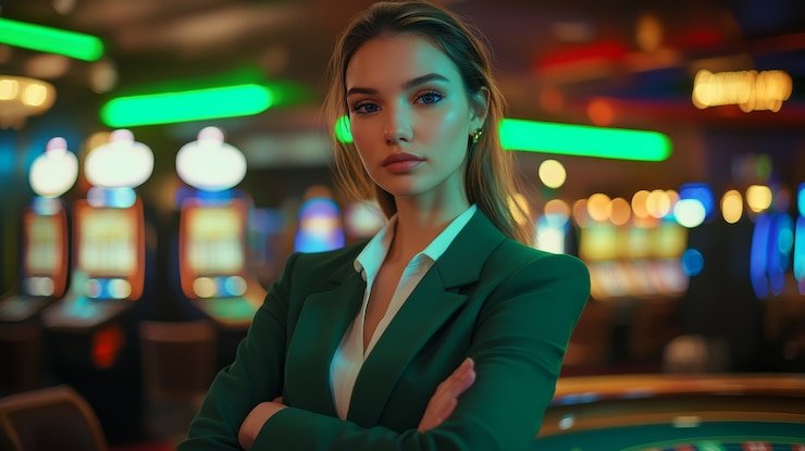 amin4d slot Bandar Poker live dealer table showing two-card hands face-up