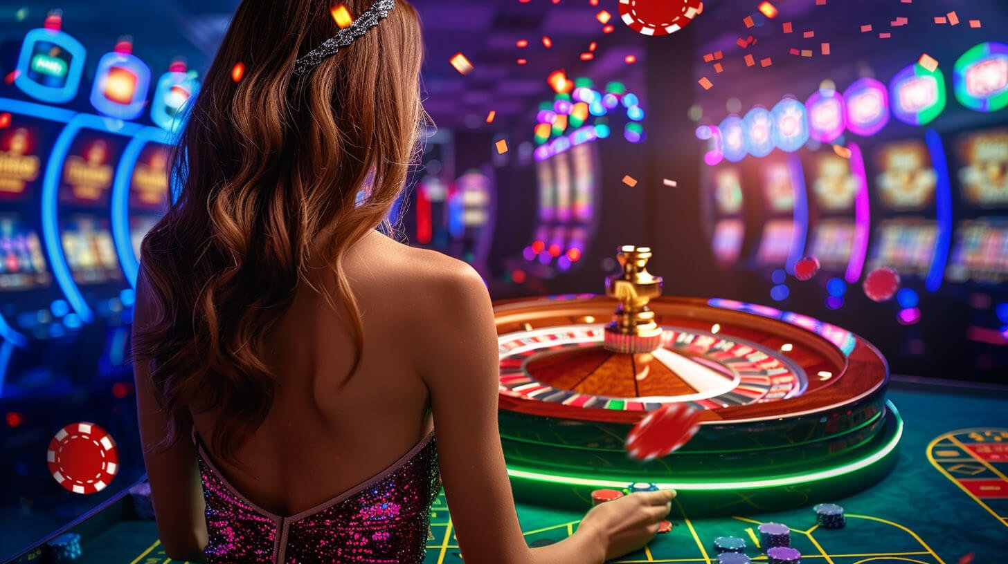 amin4d slot live casino studio with multi-camera setup and Dragon Tiger dealer